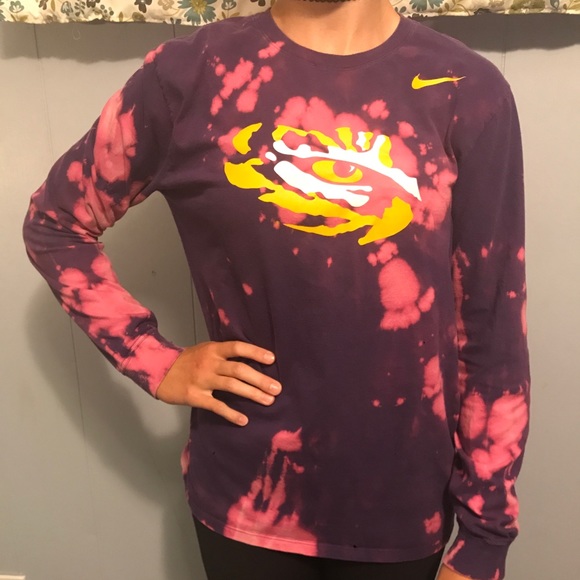 Nike Other - 3/$15 The Nike Tee LSU - Custom Bleach Tie Dye